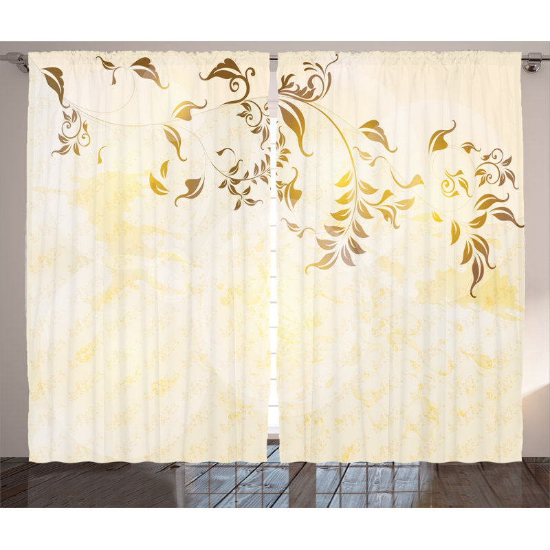 Semi-Sheer Rod Pocket Curtain Panels, 54" x 63"