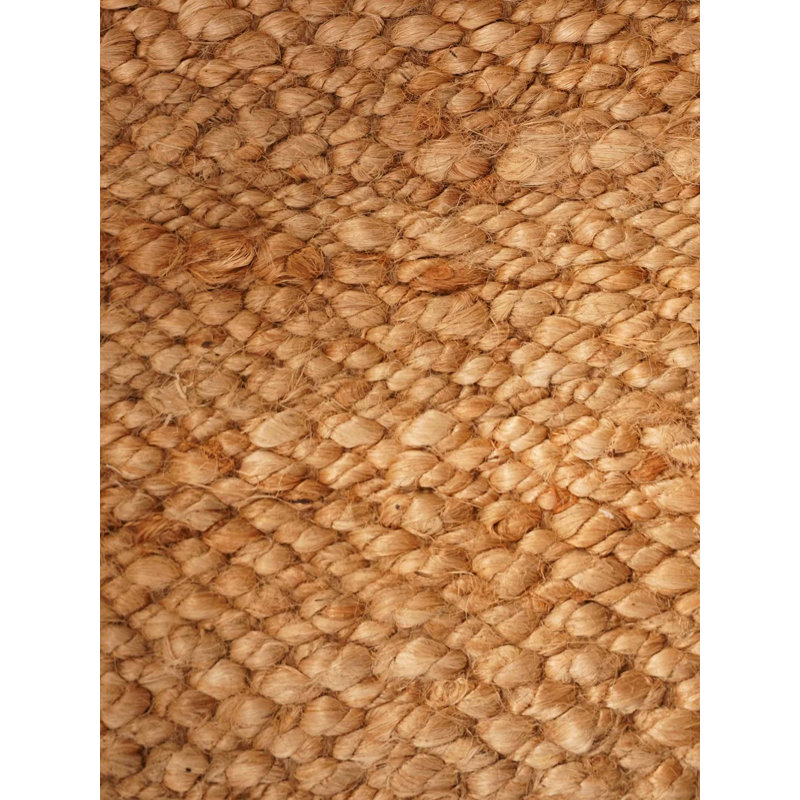 Heller Hand Woven Jute Eco-Friendly Solid Area Rugs - Light Brown Color, Solid Pattern, High Pile, Natural Fiber, Outdoor Indoor