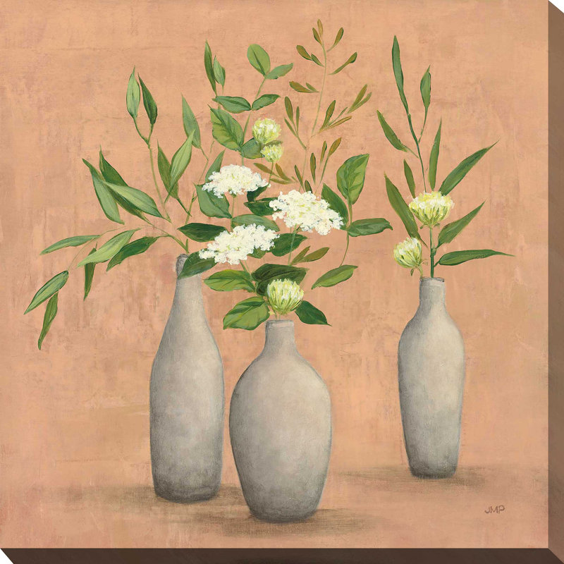 Bouquet naturel I - Peinture, Toile tendue, H 18 po x l 18 po x P 1 po