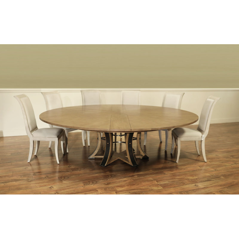Jupe Mink Extendable Solid Wood Dining Table, Artisan Gray