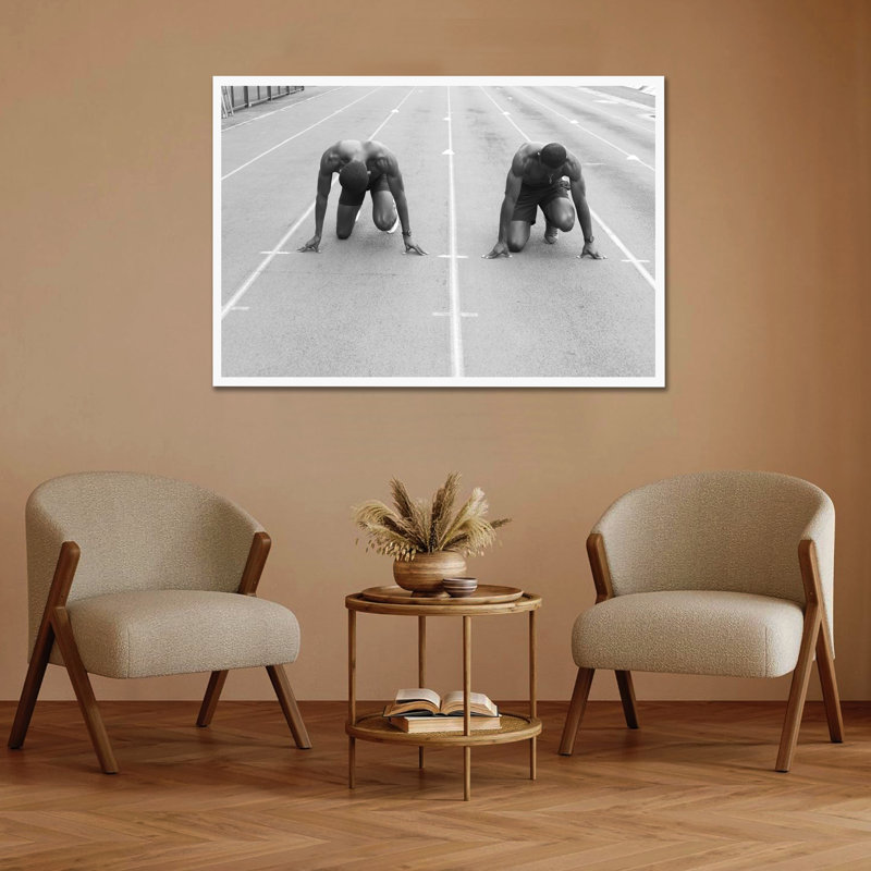 «Good I Black Art», reproduction d'art limitée encadrée par «Stephane Gaboué», 40" H x 60" W, Blanc
