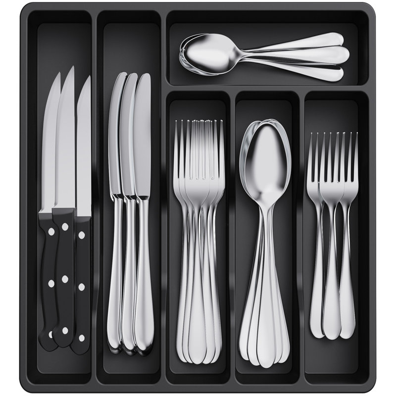 Tiroir de rangement Silverware, Noir