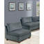 Canapé modulaire 7 pièces pour salon, chenille grise, 3 canapés d'angle, 1 chaise sans accoudoirs, 1 dossier classique style chenille 3X contemporain