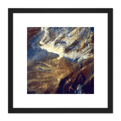 Abstract Space Earth Satellite - Single Picture Frame Painting