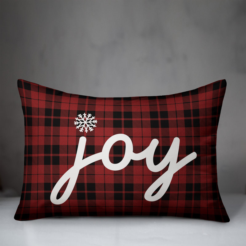 Plaid Throw Pillow, Polyester/Polyfill