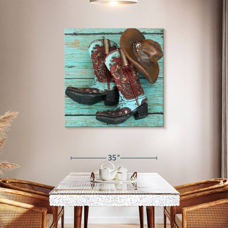 Lelar Cowboy Hat And Boots, 39" H x 39" W