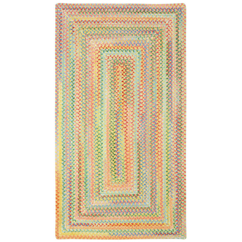 Aaru Cotton Indoor Rug, Concentric Rectangle 20" x 30"