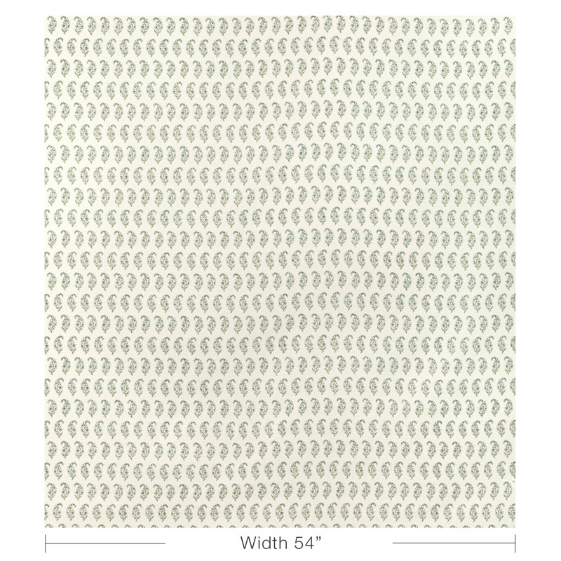 Indiennes Paisley Fabric, Sea