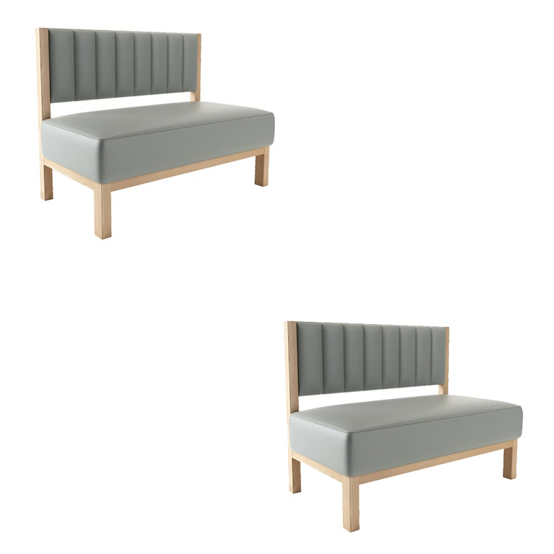 Banc rembourré en similicuir Vintage