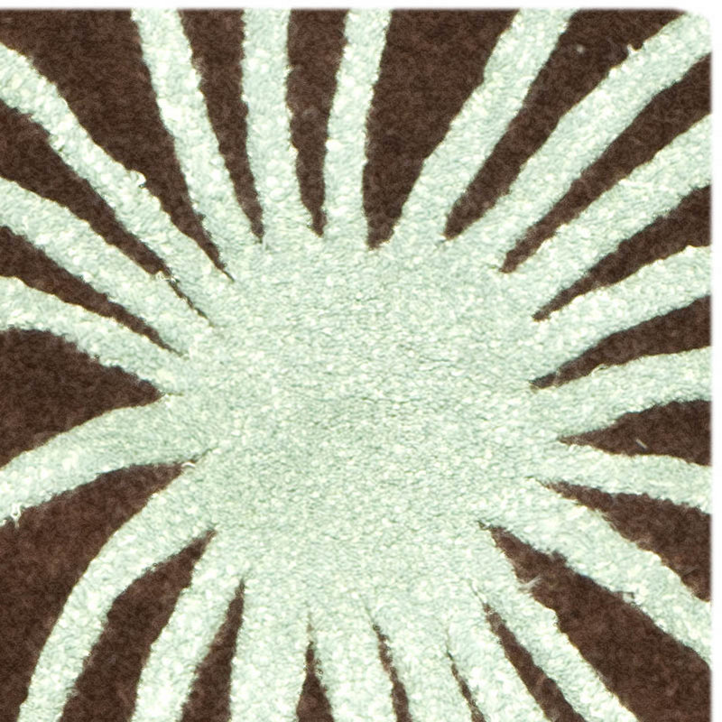 Candelo Soho Hand Tufted Wool/Viscose Abstract Rug in Red/Brown, Rectangle 2' x 3'