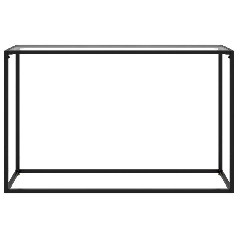 Console en verre trempé, Transparent, H 29,53 po x l 47,24 po x P 13,78 po, Without Feet
