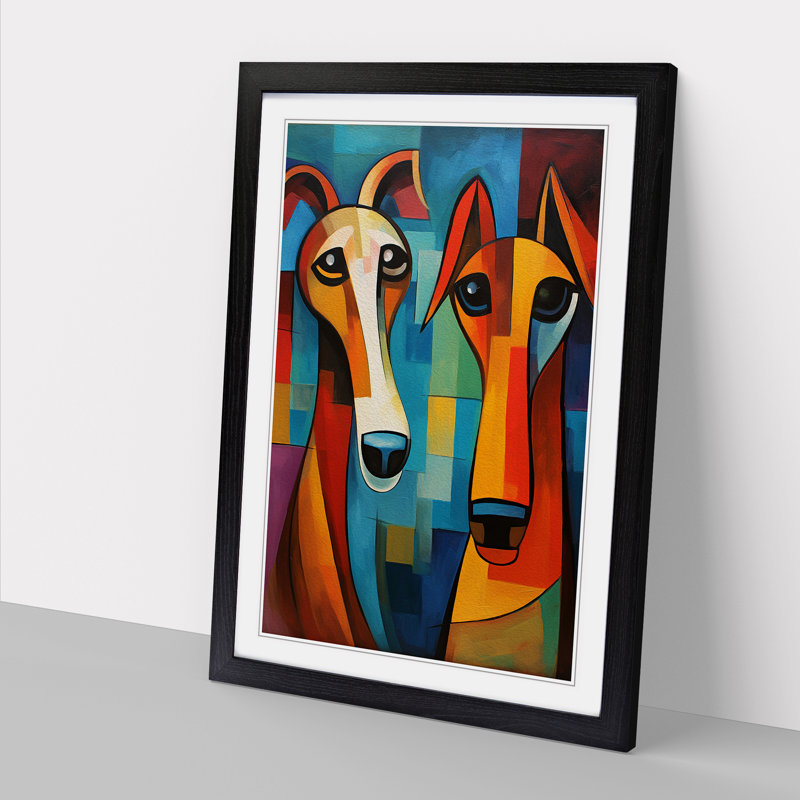 Greyhound Cubism No.2 - Framed Print