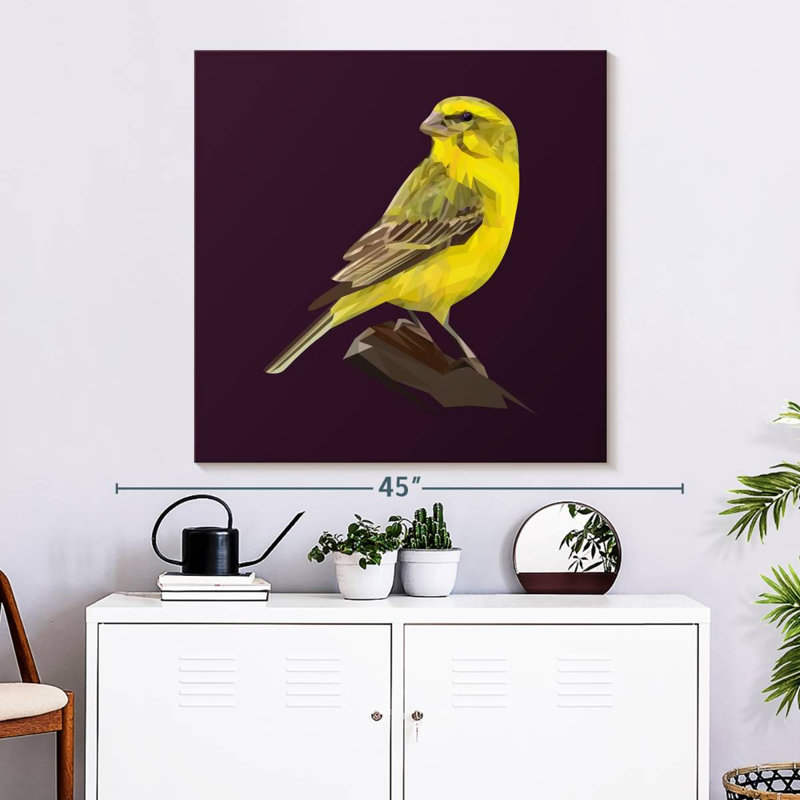 Crowle Sunny Canary Bird, 33" H x 33" W