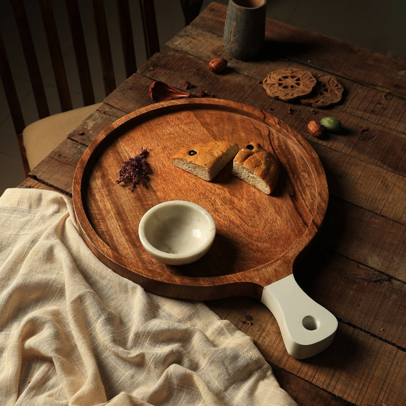 Handcrafted Wooden Cheese Board – 14x9"