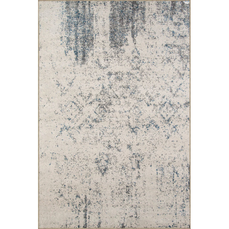 Soft Patterned Geometric Themed Decorative Washable Rug, Rectangle 3'11" x 5'11" Rug Pad Included