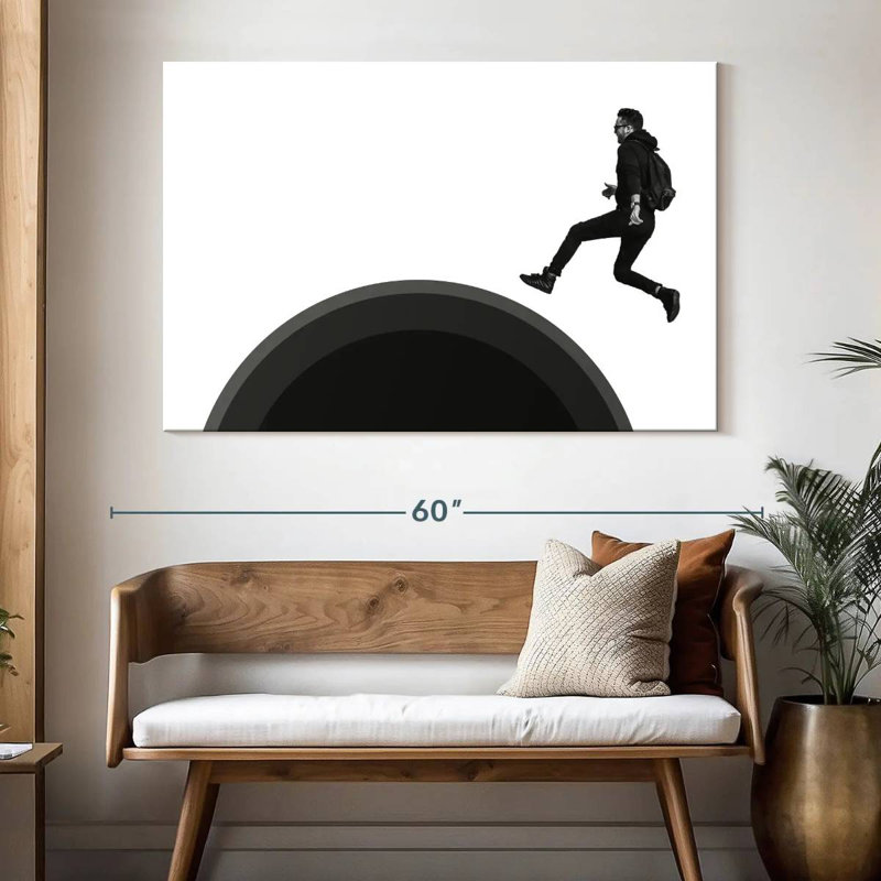Leisha Running Late, 34" H x 51" W