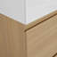 Meuble-lavabo autoportant de style minimaliste moderne de 30 pouces avec lavabo et tiroirs en résine-1170644475