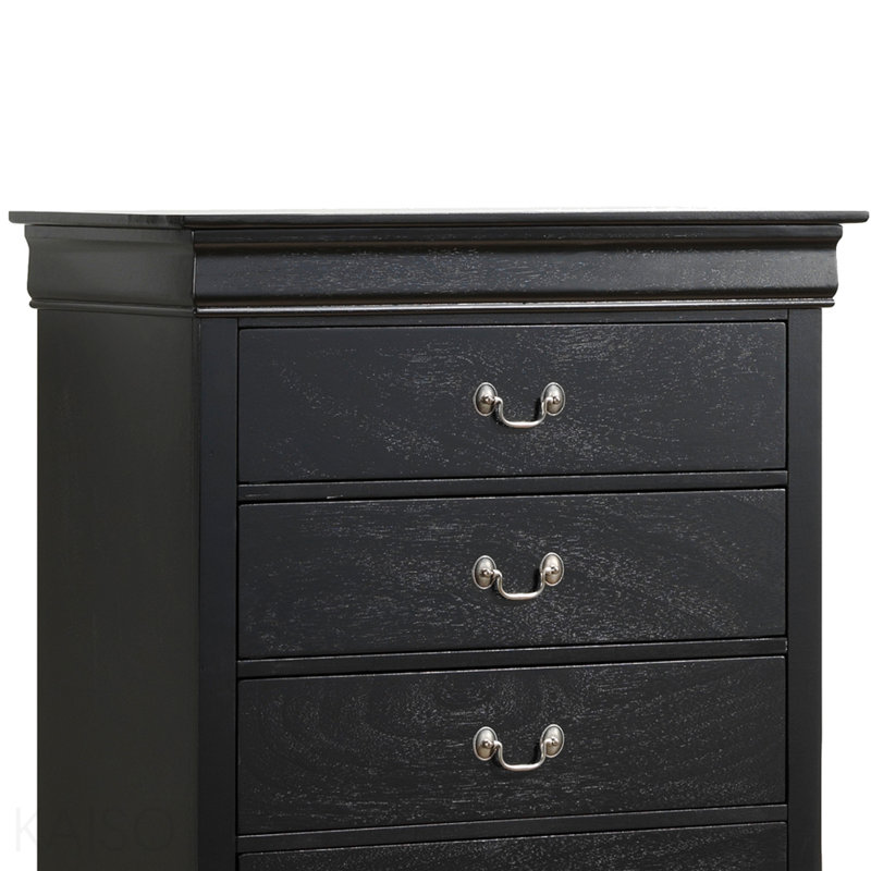Charmant coffre de rangement traditionnel noir