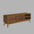 59" Mid-Century Rattan TV Stand for 65" TVs, Solid Wood Legs, Sliding Doors – Living Room-1704322810
