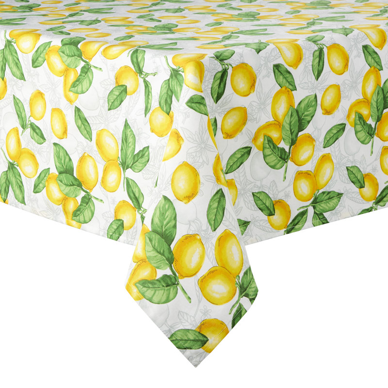 Ensemble de nappe Martha Stewart Lots of Lemons, 102 po x 60 po