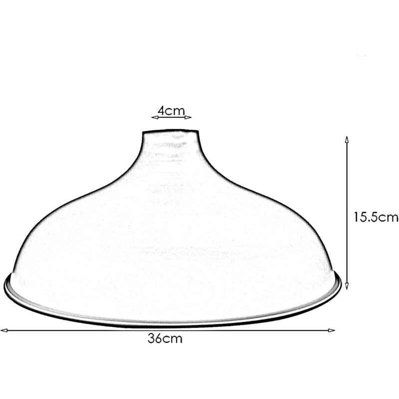 Remplacement de l'abat-jour industriel en métal pour luminaires de plafond, accessoire d'éclairage facile à installer, bol