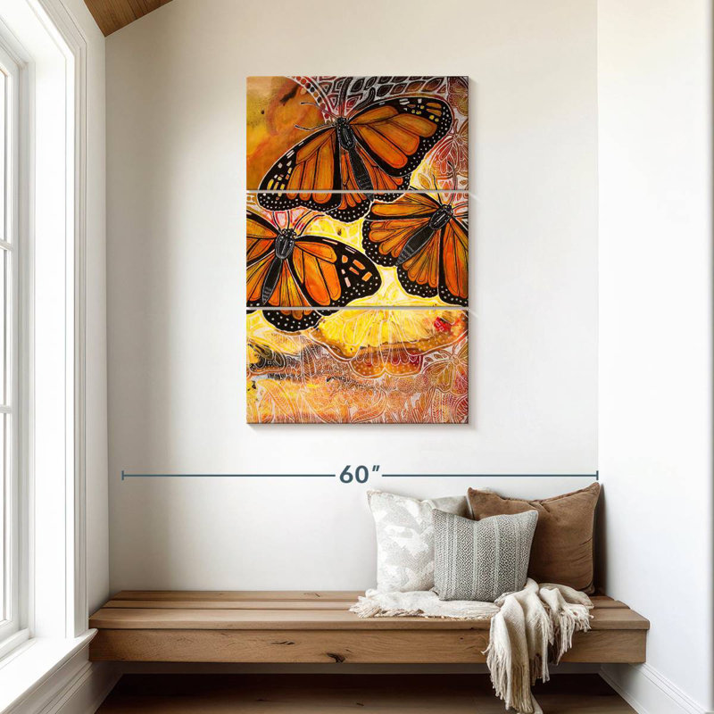 Brampt Flight Of The Monarch, 45" H x 28" W