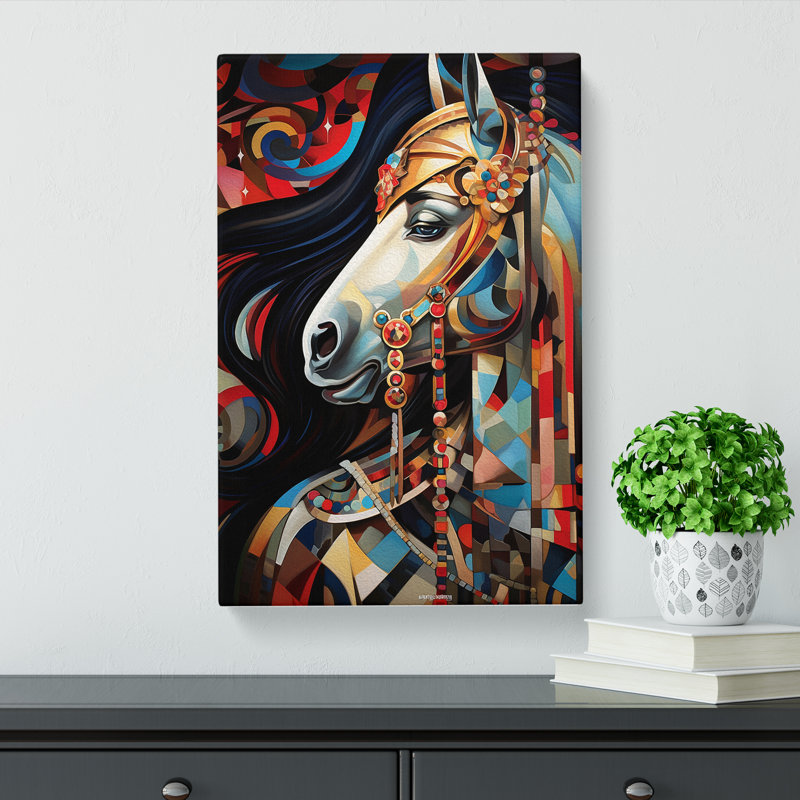 Pony Deco No.2 - Wrapped Canvas Print, 50cm H x 35cm W x 3cm D