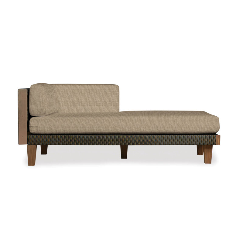 Catalina Outdoor Teak Chaise Lounge, Mink, Fife Aruba