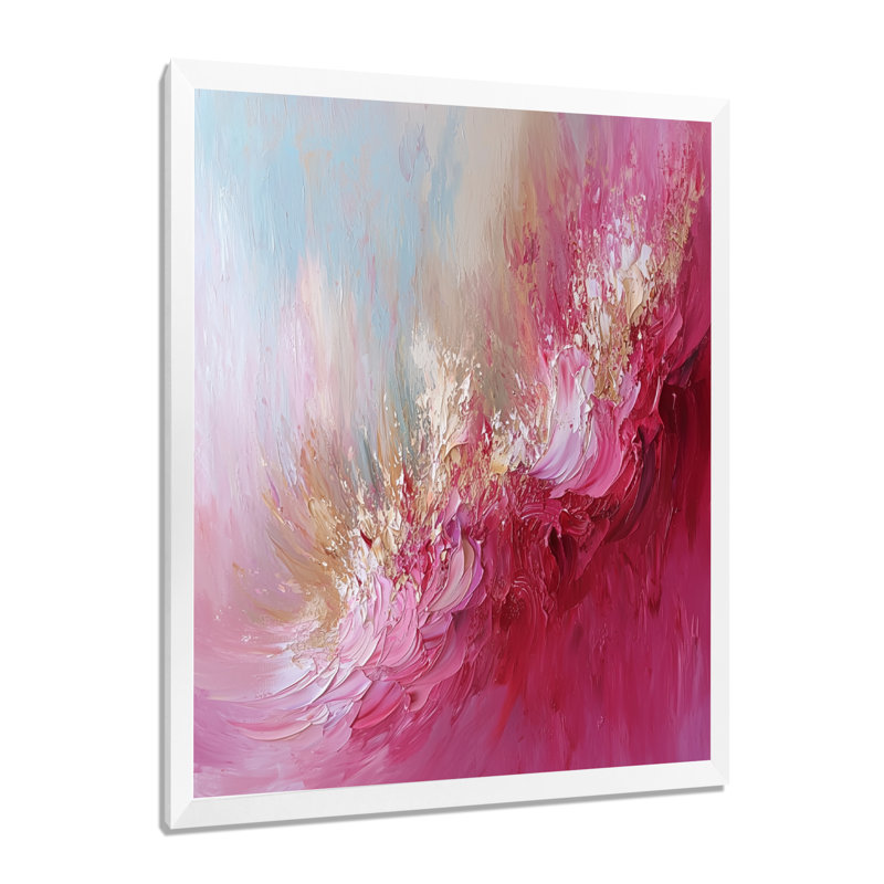 Timms - reproduction d'art sur toile abstraite, H 40 po x l 30 po, Picture Framed, Blanc