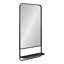 Miroir mural plat avec tablettes Bastian