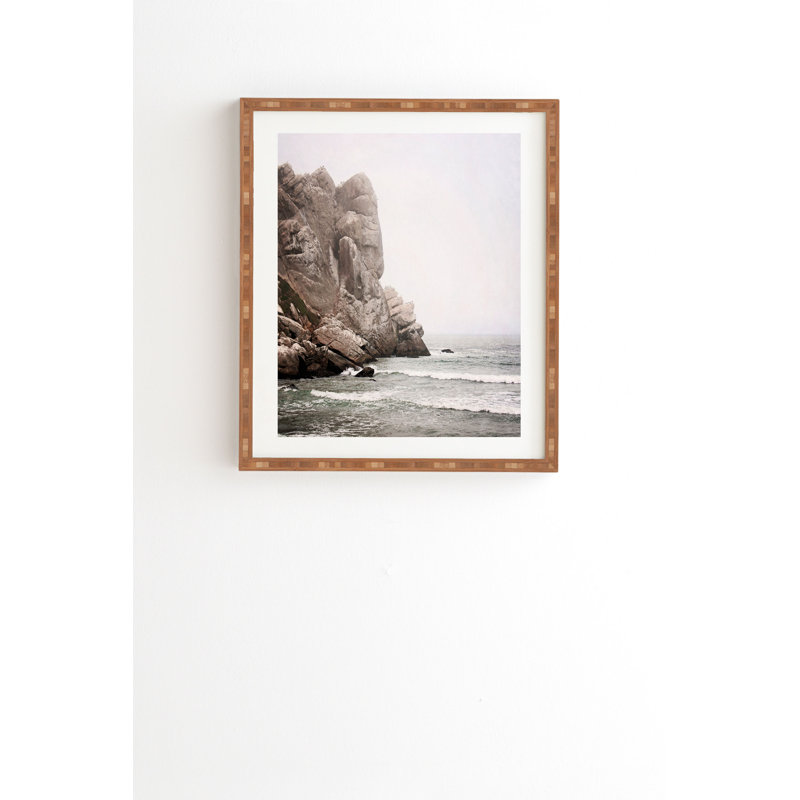 " Bree Madden Northern Coast ", 20" H x 20" W x 3" D, Brown Framed, No Mat