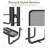 8 Ft. Rectangular Metal Outdoor Picnic Table With Umbrella Hole-116304356
