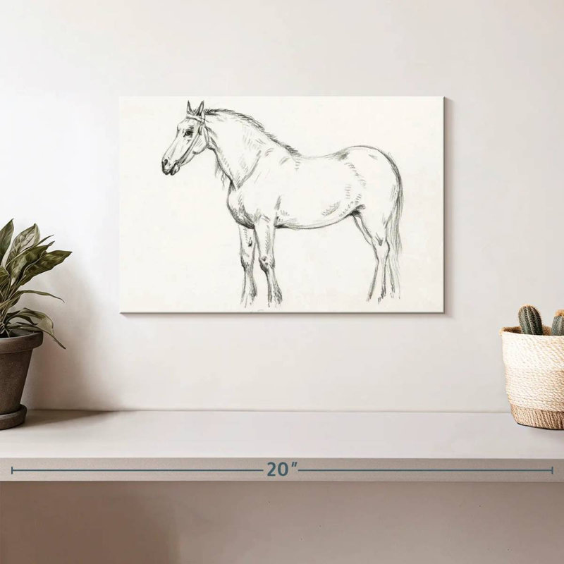 Brampt Standing Horse 1818, 8" H x 12" W