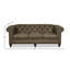 Canapé Chesterfield en cuir véritable à accoudoirs roulés de 88 po Taheem-98464210
