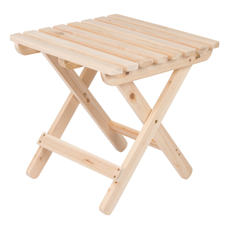 Brently Cedar Outdoor Adirondack Chair With Table, Natural