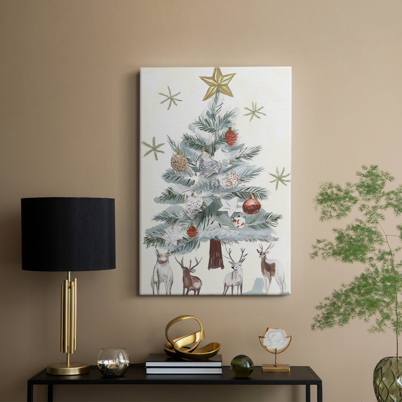 Art de Noël des Fêtes de Noël - galerie sur mesure Cavas, H 60 po x l 40 po