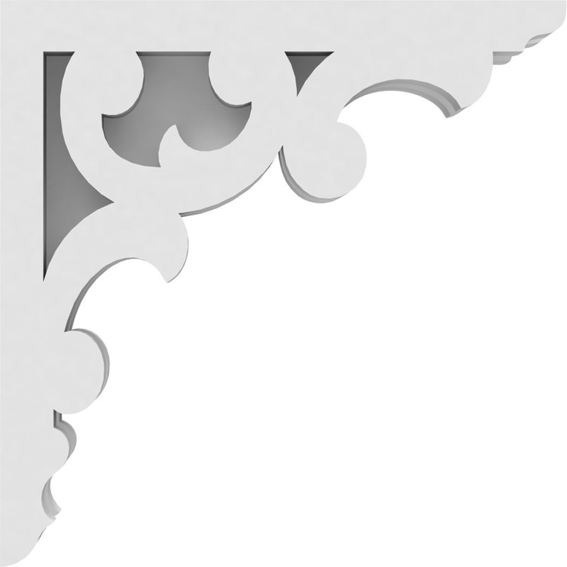 1 7/8"W X 6"D X 6"H Vienna Architectural Grade PVC Corbel, 6" H x 6" W x 1.875" D
