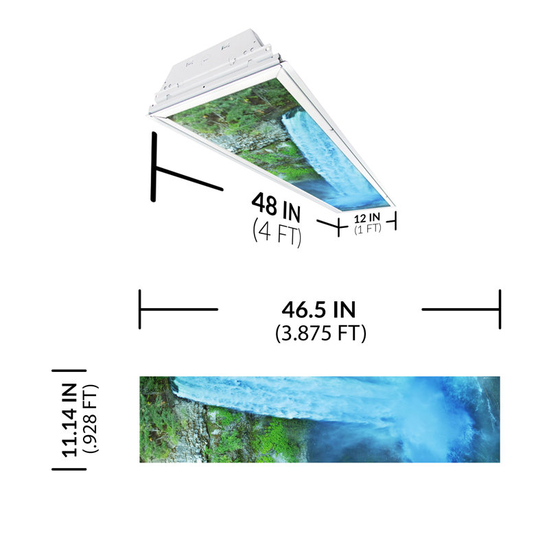 Waterfall Rectangle Fixture Component Ceiling Light