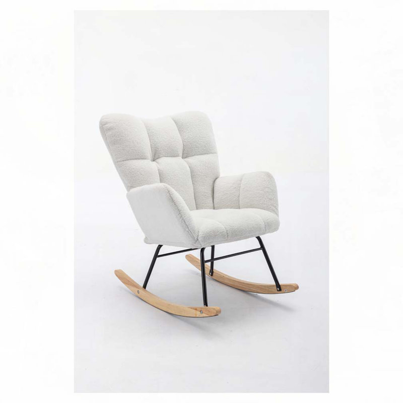 Chaise berçante rembourrée