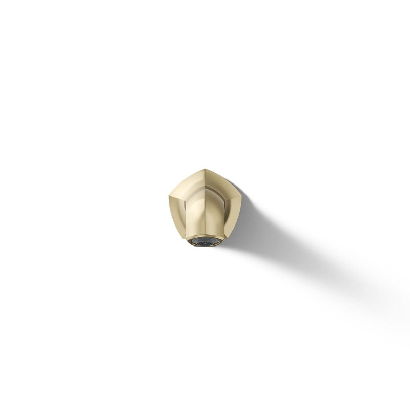 Wall-Mount 8 In. Bath Spout With Straight Design, Vibrant French Gold