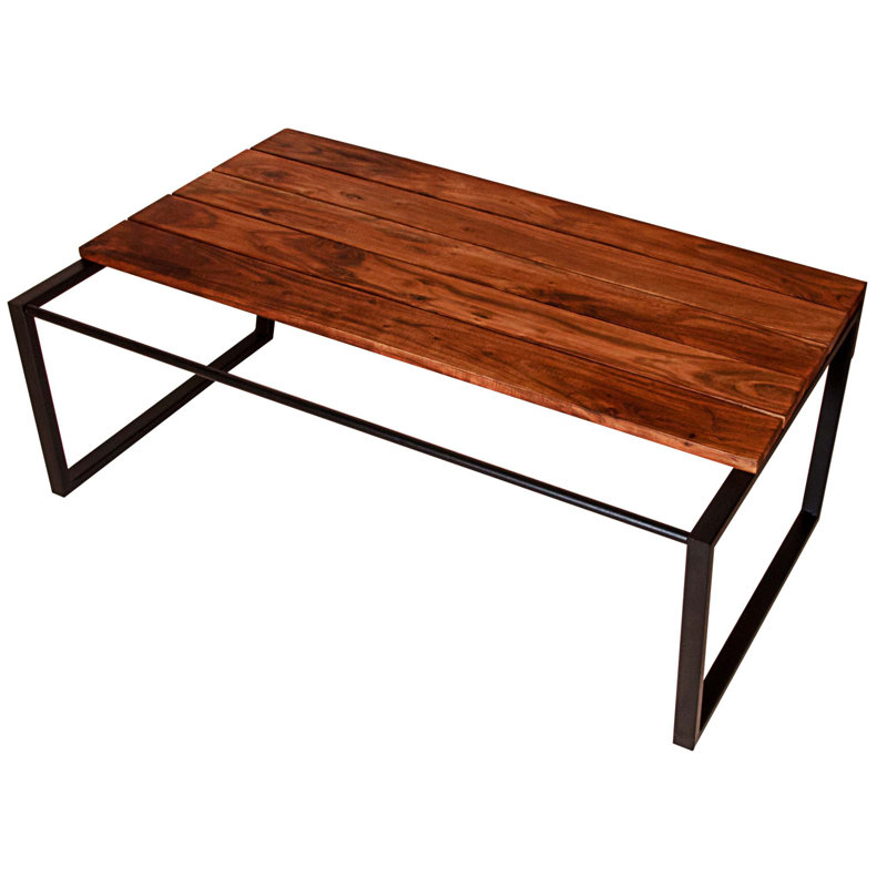 Solid Wood Top Single Coffee Table