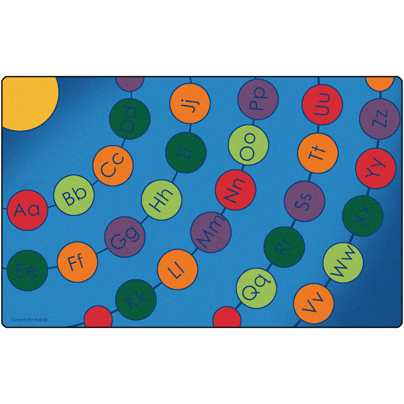 Tapis bleu touffeté à rayures Premium Collection, Rectangle 8 pi 4 po x 13 pi 4 po