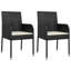  Ensemble de salle à manger de jardin en rotin PE noir 9 pièces-65402469-65402468
