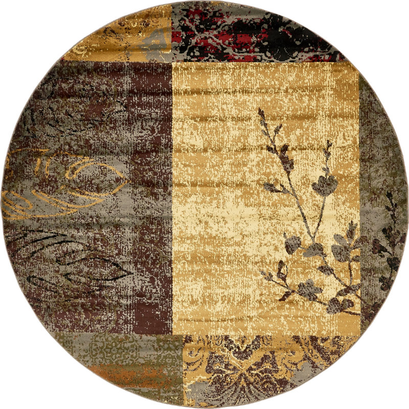 Jaidan Performance Abstract Indoor Rug, Round 8'