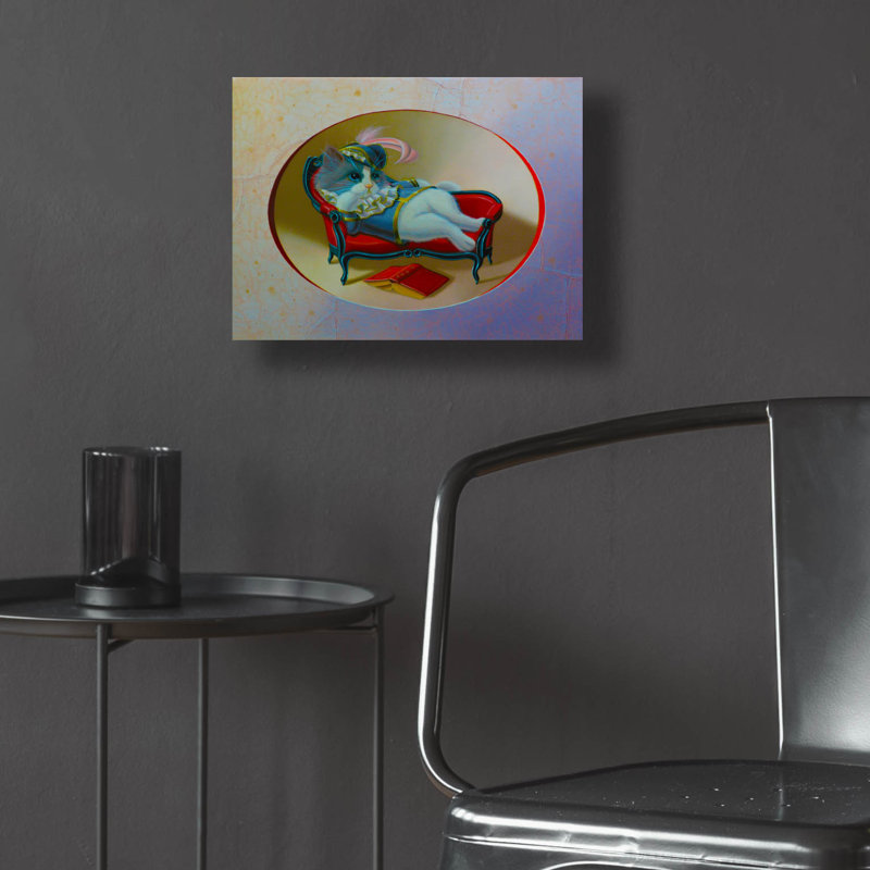«The At The Chaise» par Valery Vecu Quitard, H 12 po x l 16 po x P 0,13 po