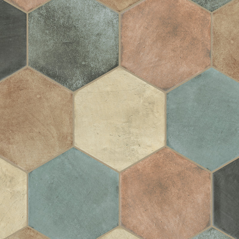 Fika 8" x 9" Ceramic Stone Look Wall & Floor Tile