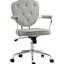Fauteuil de bureau gris avec siège en velours et inclinaison réglable