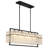 Modern Rectangle Black Crystal Chandeliers