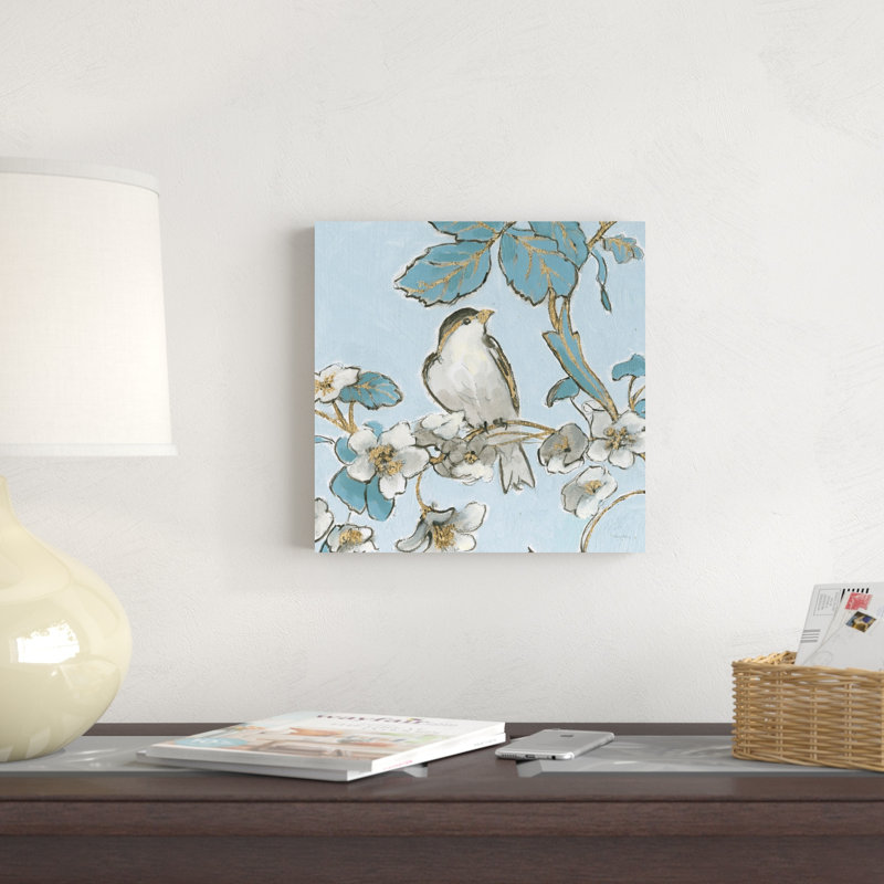 Toile d'oiseaux III par Emily Adams - peinture sur toile tendue, H 12 po x l 12 po