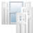 True Fit PVC San Antonio Mission Style Fixed Mount Shutters-64468765-64468753-64468798